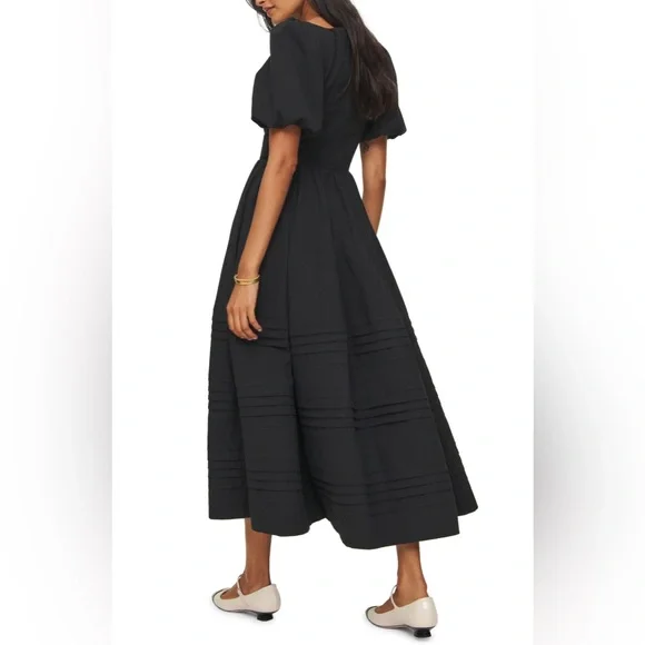 Reformation Everlyn Puff Sleeve Stretch Organic Cotton Maxi Dress - Picture 3 of 7